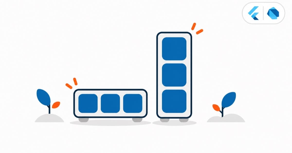 Flutter Row 和 Column 组件详解文章封面