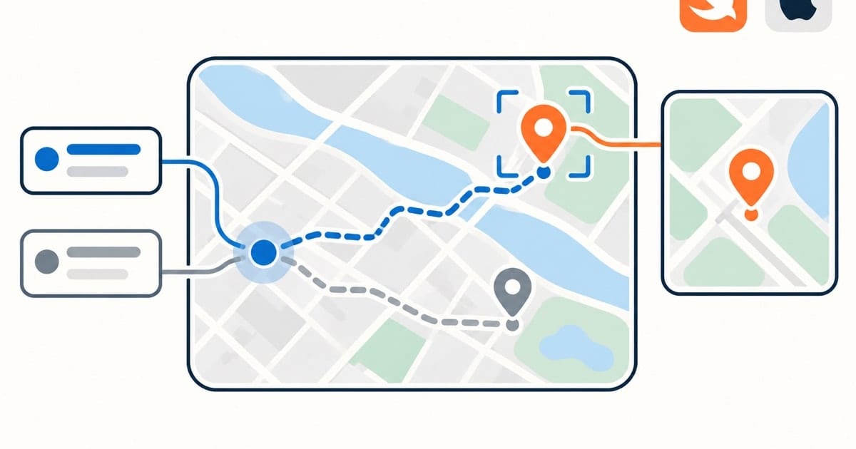 iOS MapKit 地图选址：请求竞态与镜头状态同步文章封面